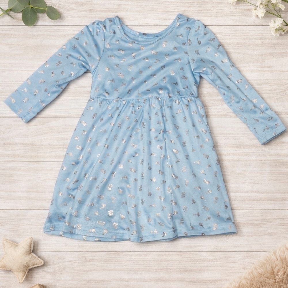 Blue and Silver Kids Dress